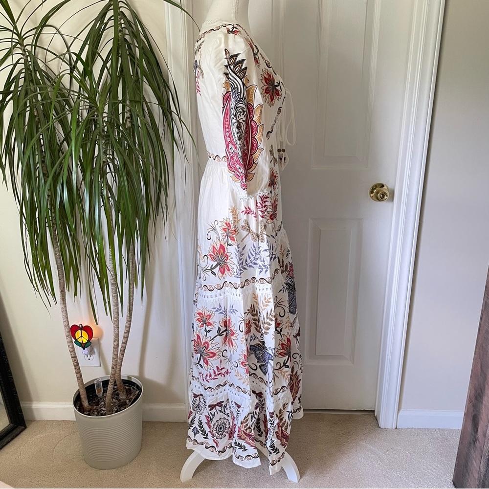 Farm Rio Boho Glam Floral Maxi Dress XS NWT - Picture 12 of 16